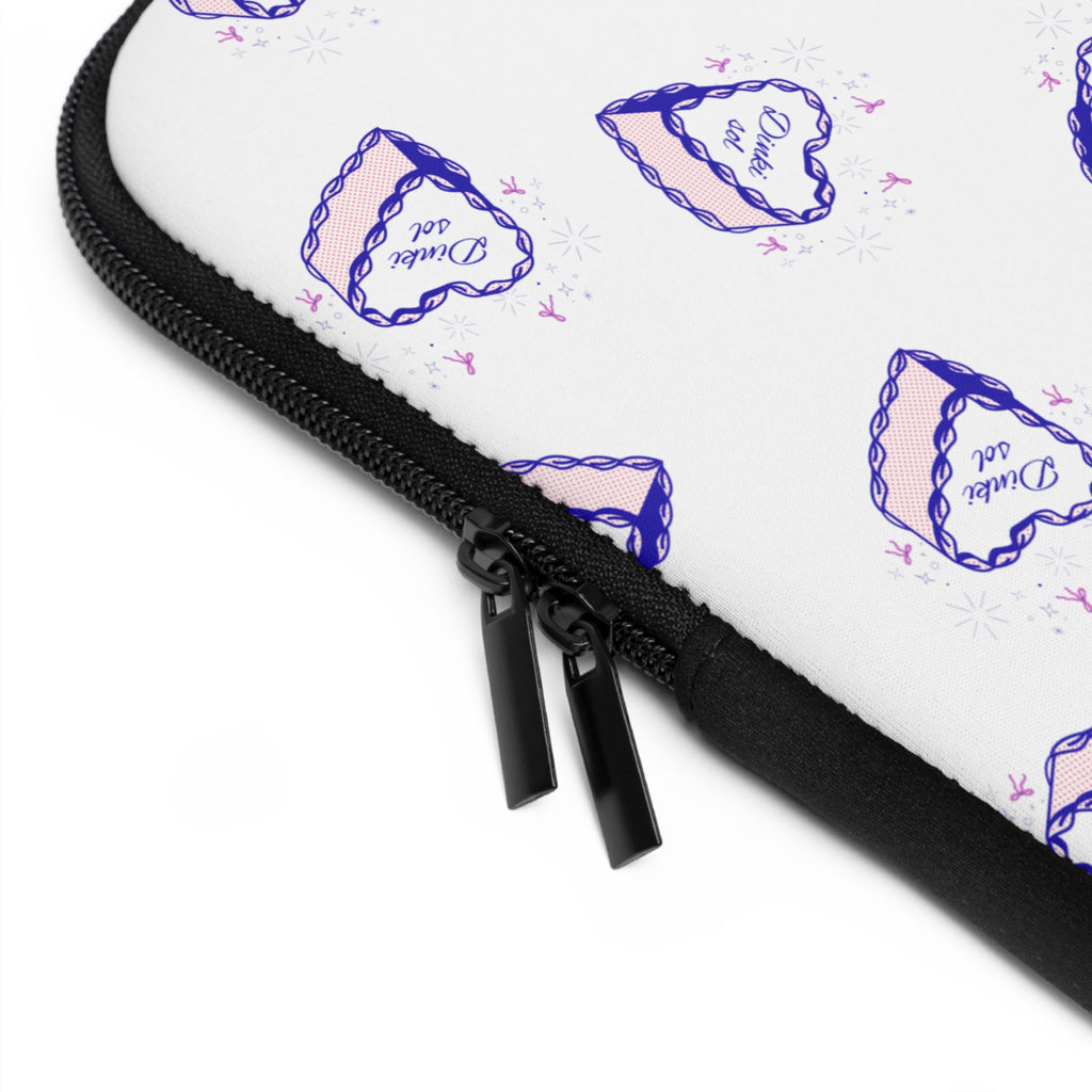 Pink & Blue Dinki Heart Cake Pattern Laptop Sleeve
