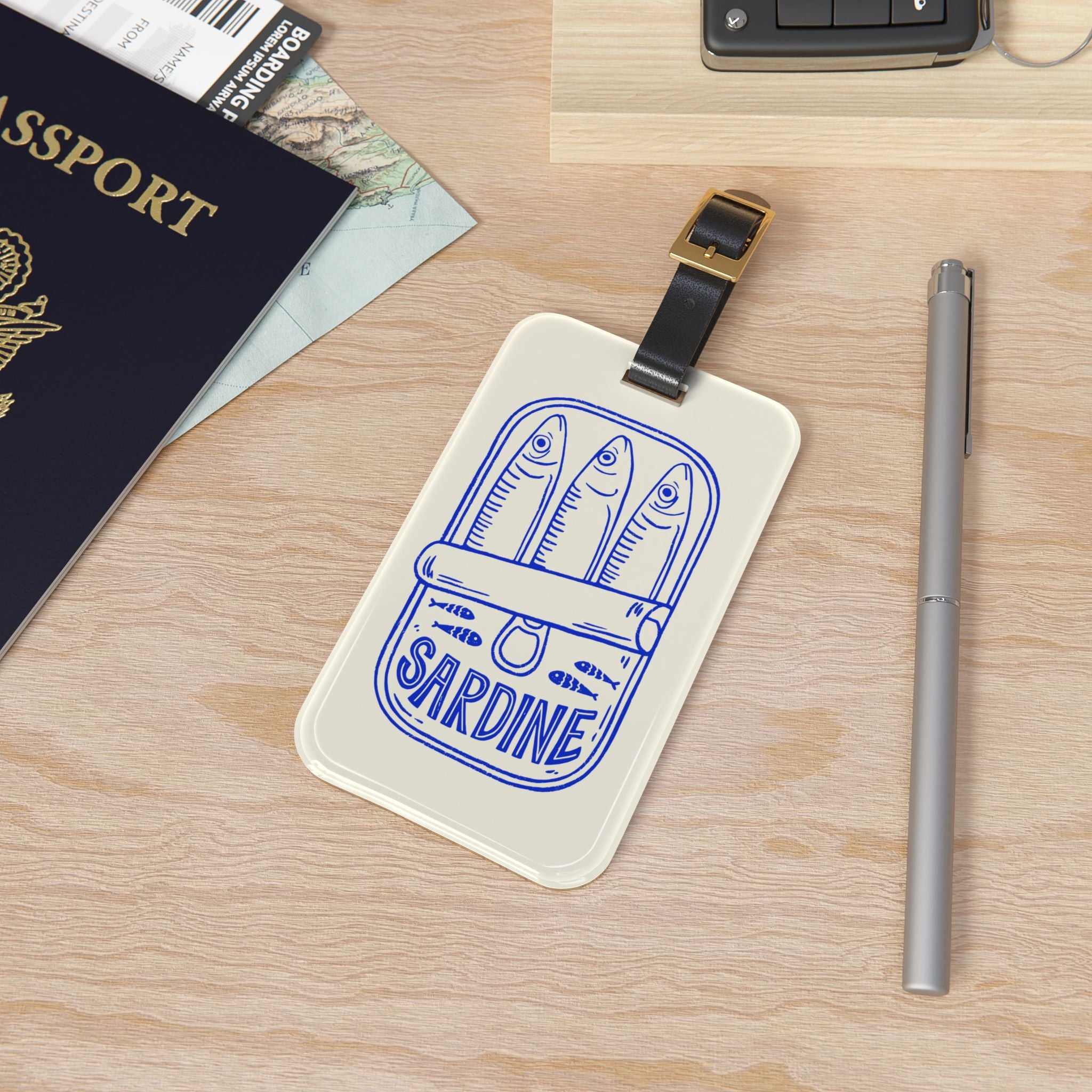 Sardine Tin Luggage Tag
