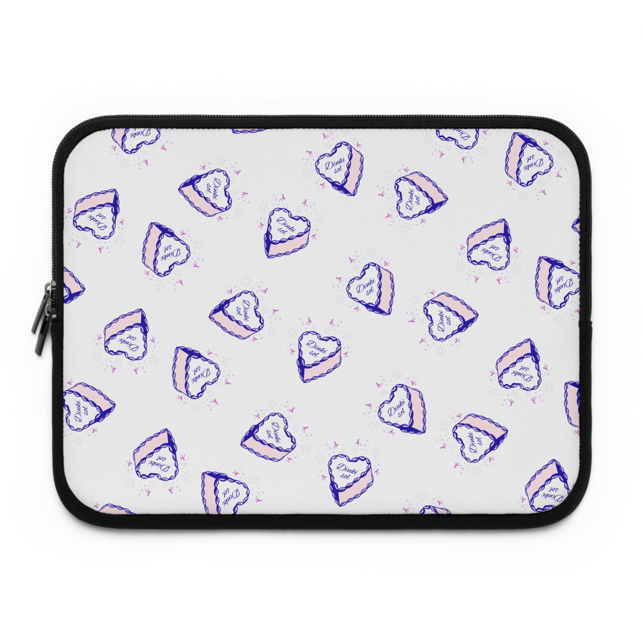 Pink & Blue Dinki Heart Cake Pattern Laptop Sleeve